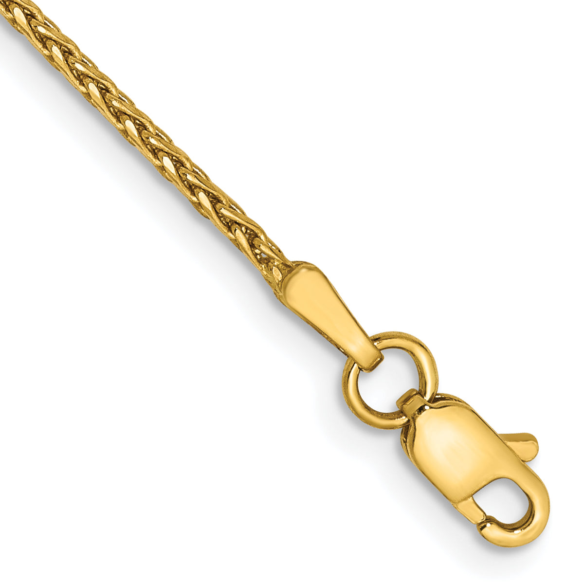 Gold (14K) Diamond-Cut Parisian Wheat Chain Bracelet - 14k Yellow Gold / 6 in / 1.5 mm