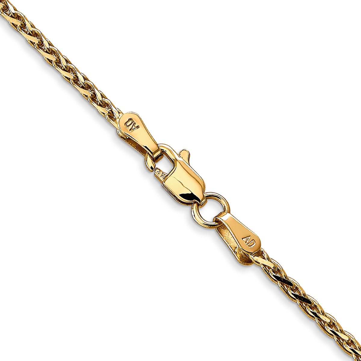 Gold (14K) Diamond-Cut Parisian Wheat Chain - 14k Yellow Gold / 16 in / 1.6 mm