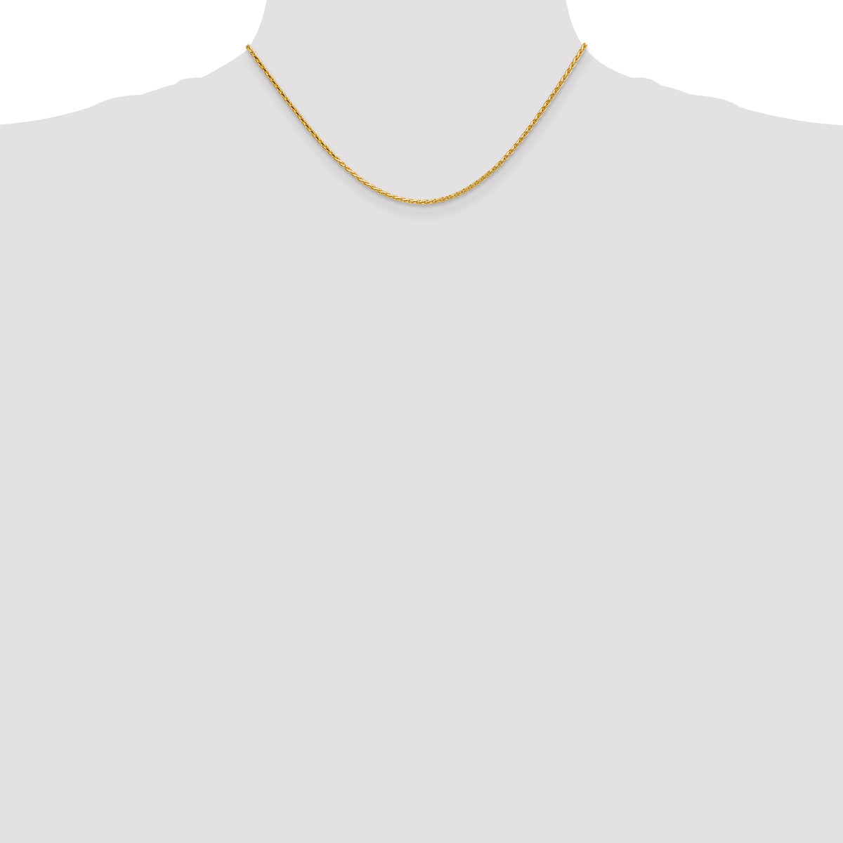 Gold (14K) Diamond-Cut Parisian Wheat Chain - 14k Yellow Gold / 16 in / 1.6 mm