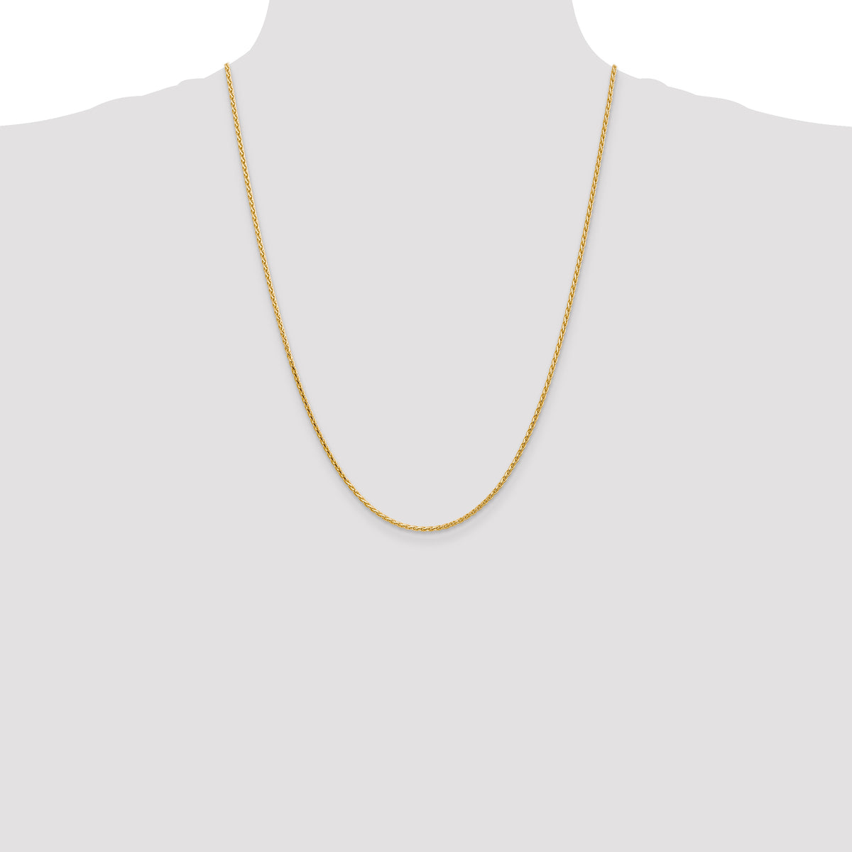 Gold (14K) Diamond-Cut Parisian Wheat Chain - 14k Yellow Gold / 24 in / 1.6 mm