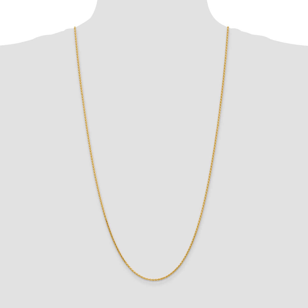 Gold (14K) Diamond-Cut Parisian Wheat Chain - 14k Yellow Gold / 30 in / 1.6 mm
