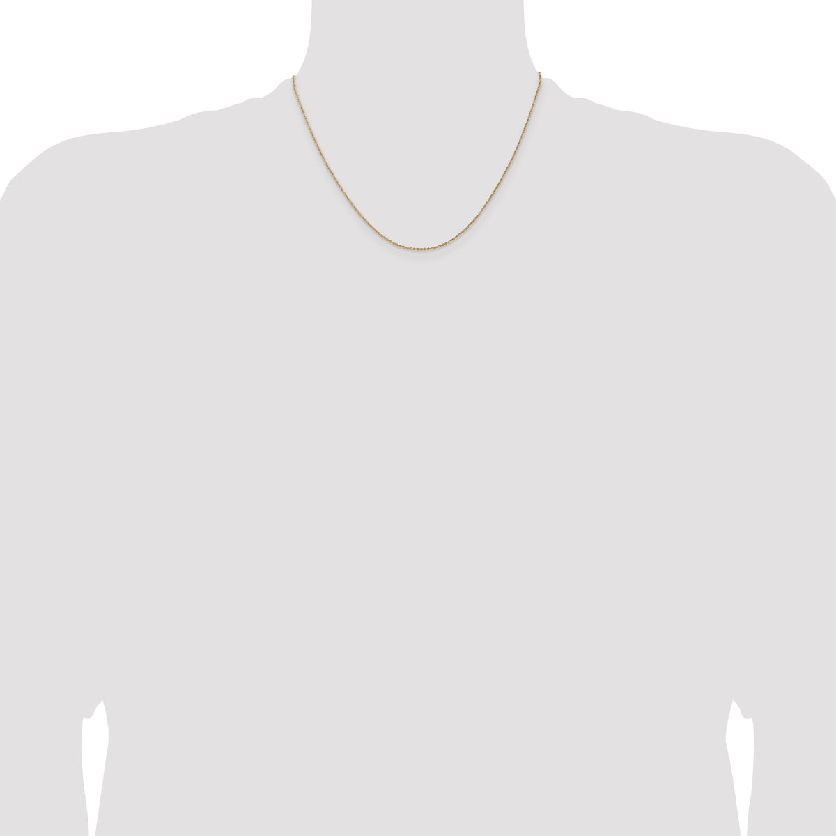 Gold (14K & 10K) Baby Rope Chain - 14k Yellow Gold / 18 in / 0.8 mm
