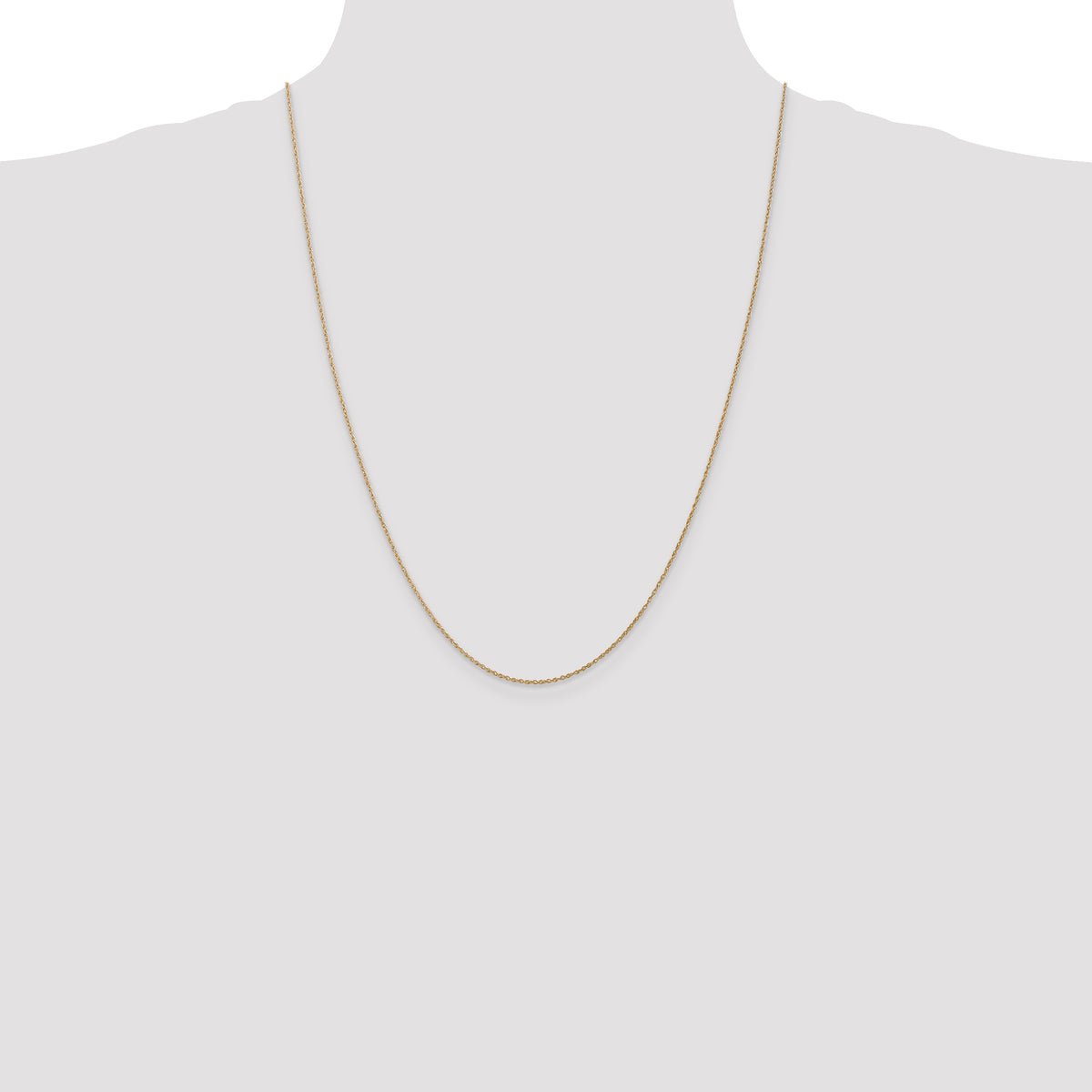 Gold (14K & 10K) Baby Rope Chain - 14k Yellow Gold / 24 in / 0.8 mm