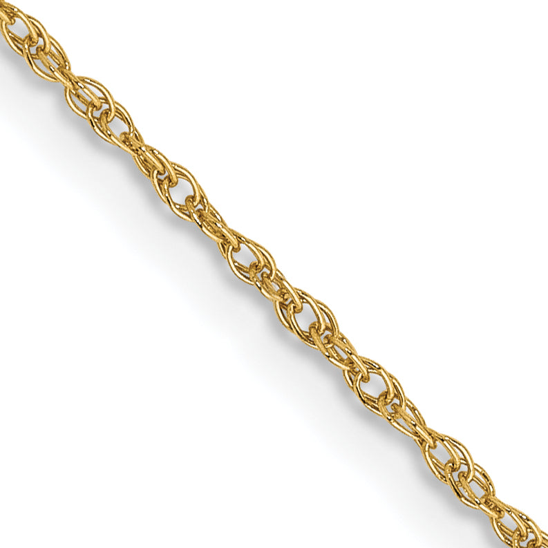 Gold (14K & 10K) Baby Rope Chain - 14k Yellow Gold / 14 in / 0.8 mm