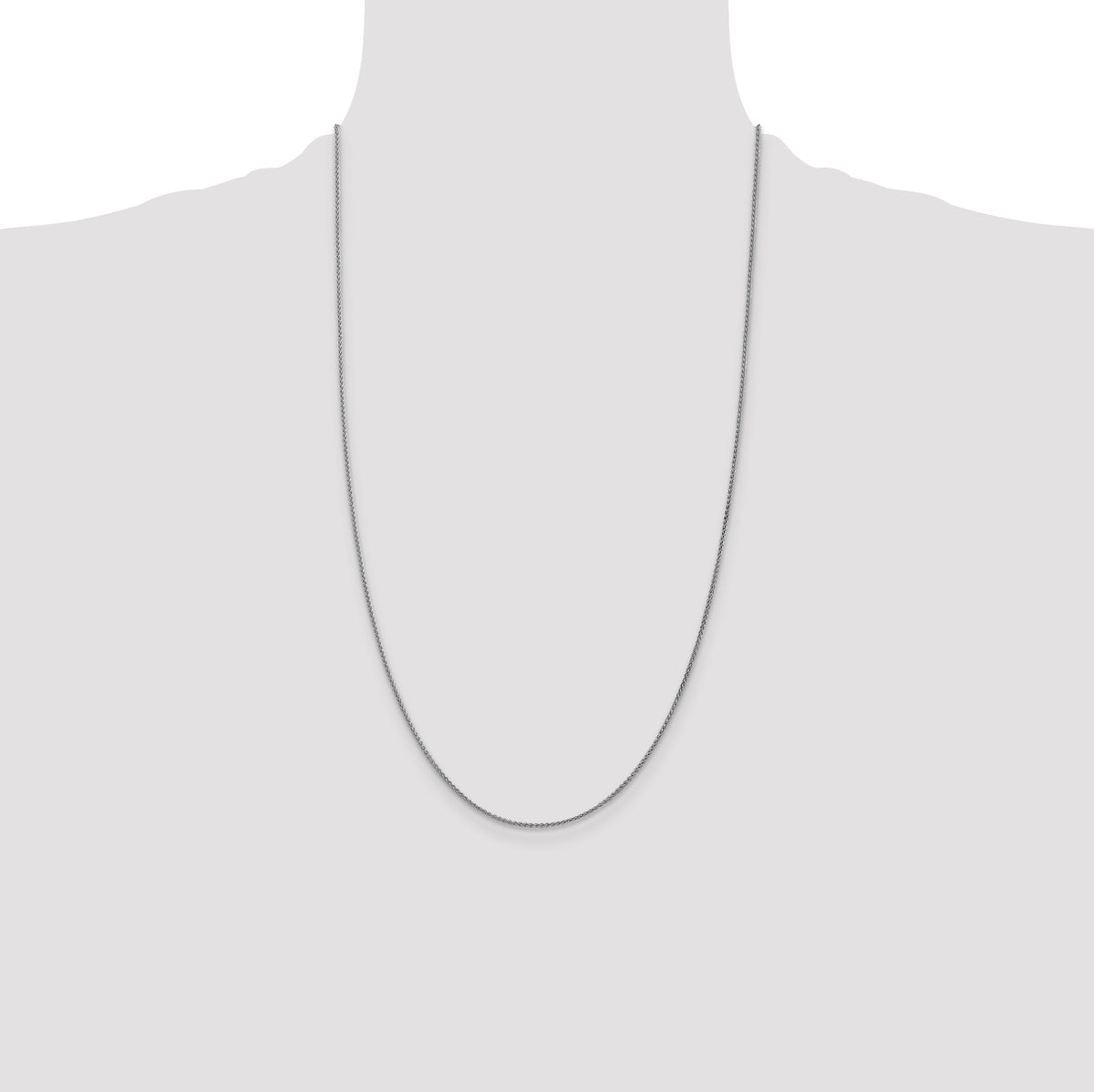 Gold (10K & 14K) Spiga Chain - 14k White Gold / 26 in / 1.25 mm