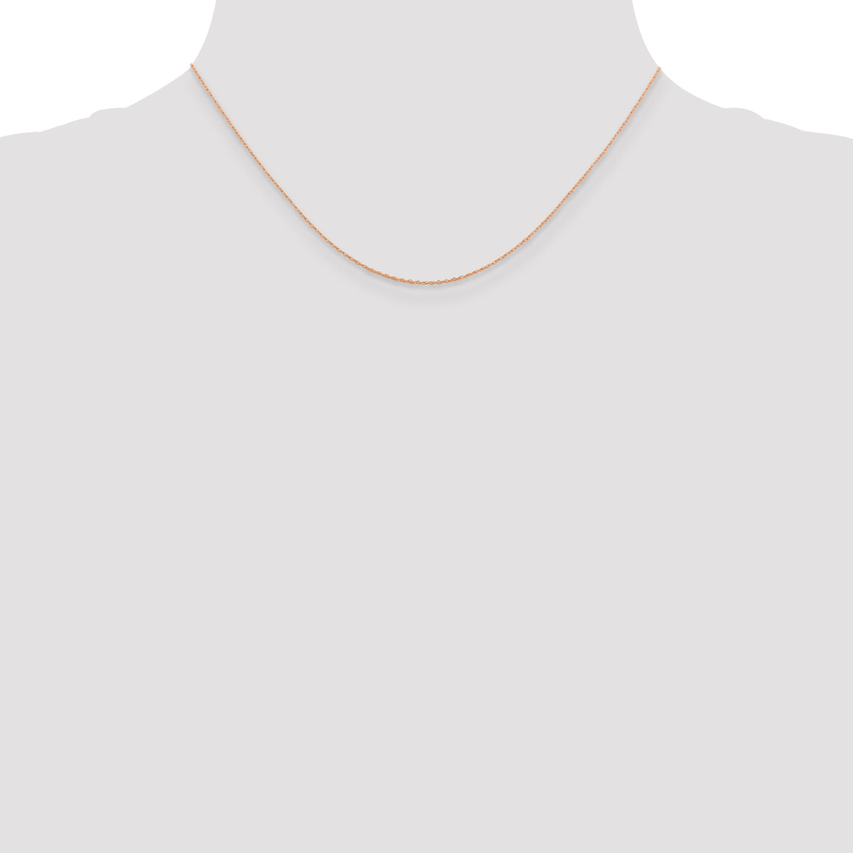 Gold (14K & 10K) Baby Rope Chain - 14k Rose Gold / 16 in / 0.5 mm