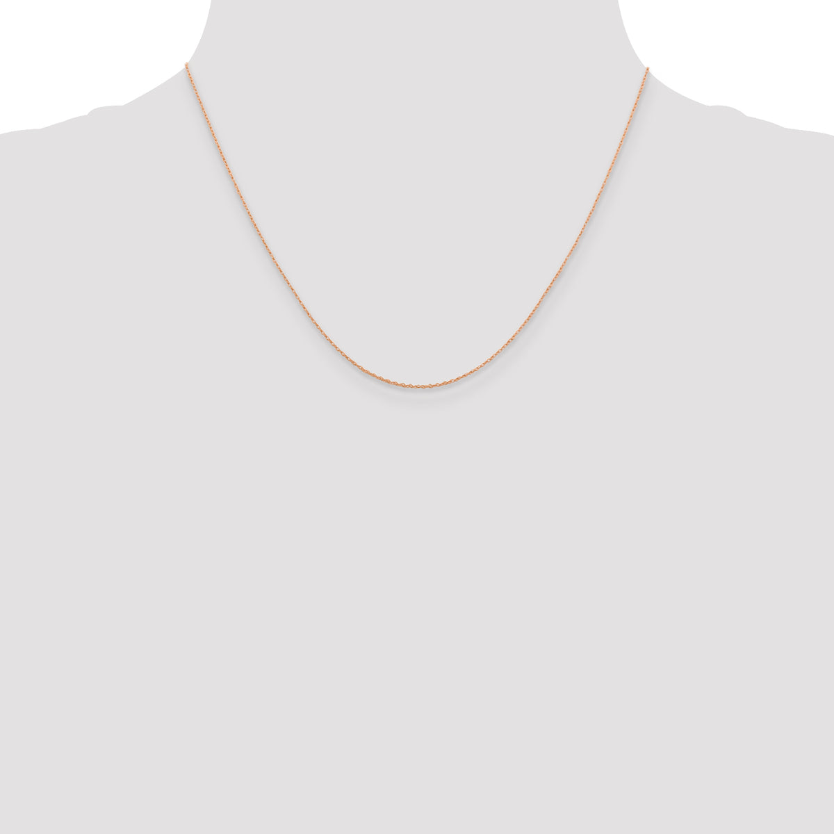 Gold (14K & 10K) Baby Rope Chain - 14k Rose Gold / 18 in / 0.5 mm