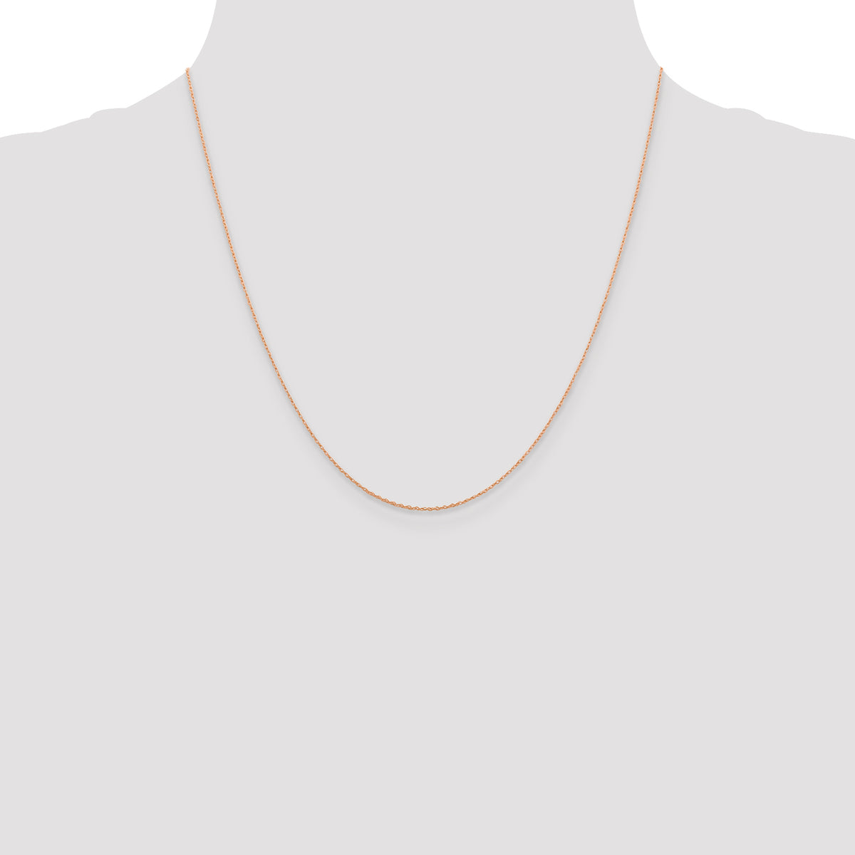 Gold (14K & 10K) Baby Rope Chain - 14k Rose Gold / 20 in / 0.5 mm