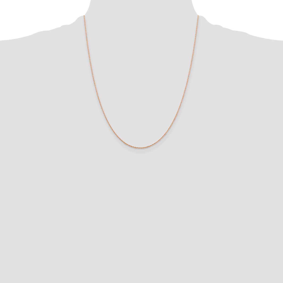 Gold (14K & 10K) Baby Rope Chain - 14k Rose Gold / 22 in / 0.5 mm