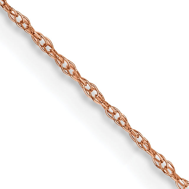 Gold (14K & 10K) Baby Rope Chain - 14k Rose Gold / 13 in / 0.5 mm