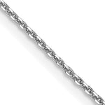 Gold (10K & 14K) Diamond-Cut Round Open Link Cable Chain - 14k White Gold / 16 in / 0.9 mm