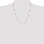 Gold (10K & 14K) Diamond-Cut Round Open Link Cable Chain - 14k Yellow Gold / 22 in / 0.9 mm