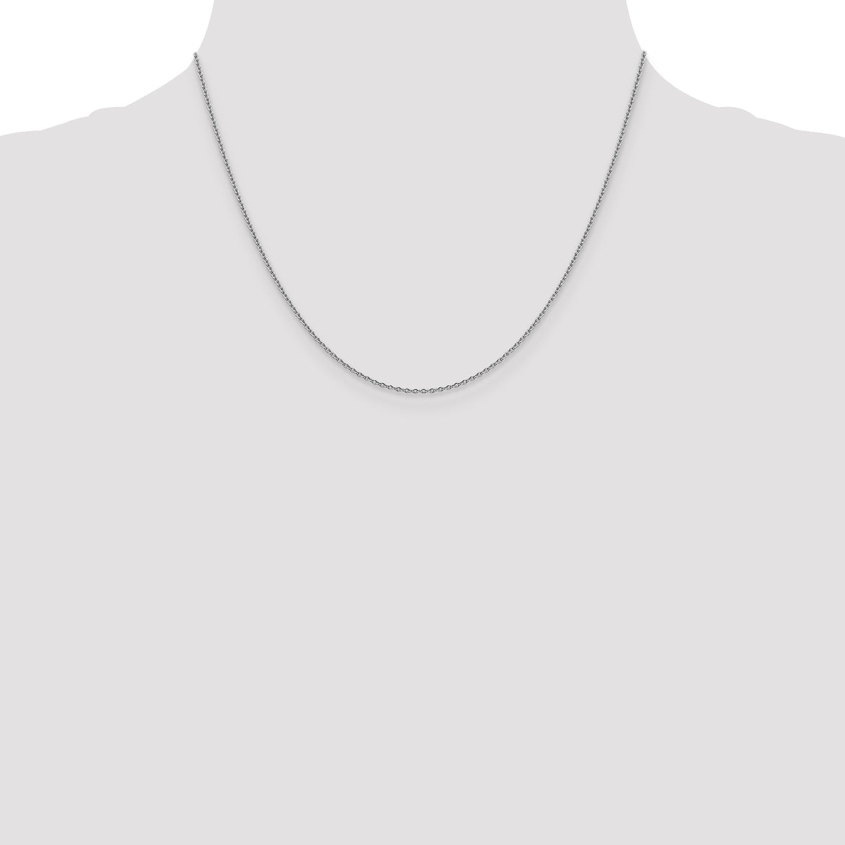 Gold (10K & 14K) Forzantina Cable Chain - 14k White Gold / 18 in / 1.4 mm