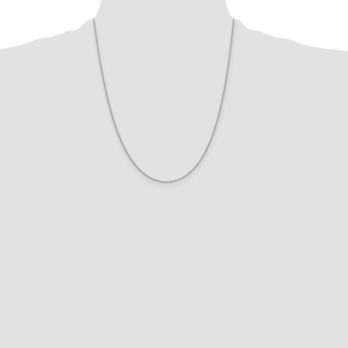 Gold (10K & 14K) Forzantina Cable Chain - 14k White Gold / 22 in / 1.4 mm