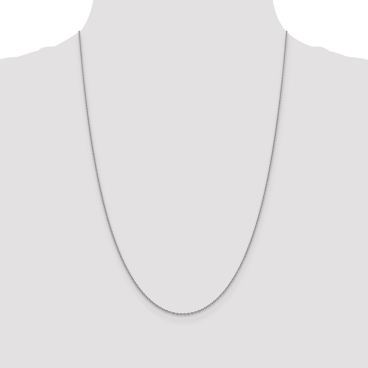 Gold (10K & 14K) Forzantina Cable Chain - 14k White Gold / 24 in / 1.4 mm