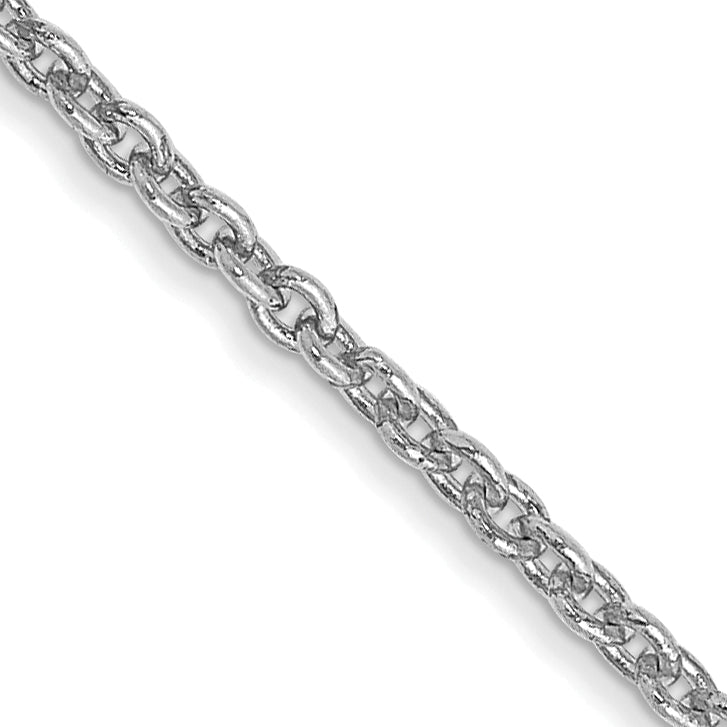 Gold (10K & 14K) Forzantina Cable Chain - 14k White Gold / 16 in / 1.4 mm
