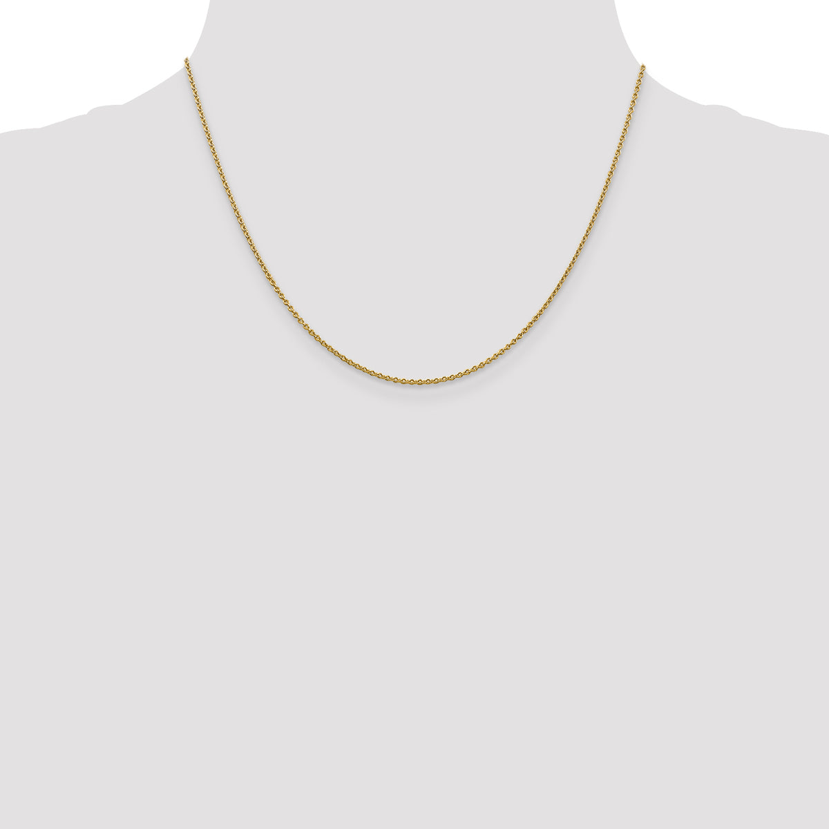 Gold (10K & 14K) Forzantina Cable Chain - 14k Yellow Gold / 18 in / 1.4 mm
