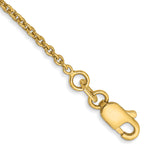 Gold (10K & 14K) Forzantina Cable Chain Anklet - 14k Yellow Gold / 9 in / 1.4 mm