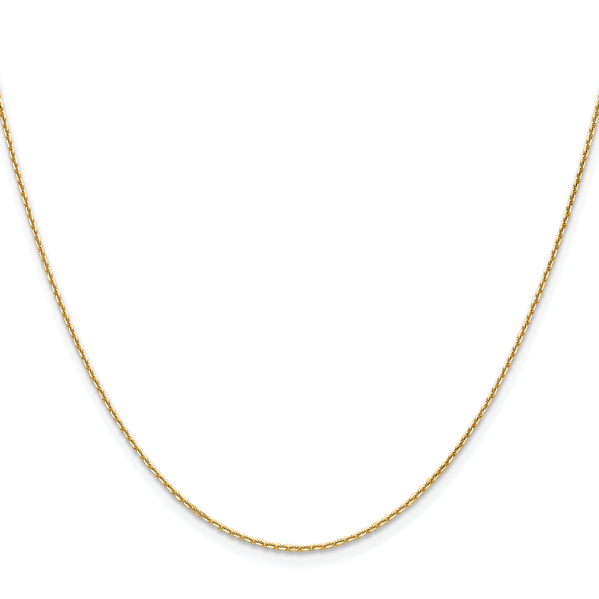 Gold (10K & 14K) Diamond-Cut Cable Chain - 14k Yellow Gold / 14 in / 1.2 mm