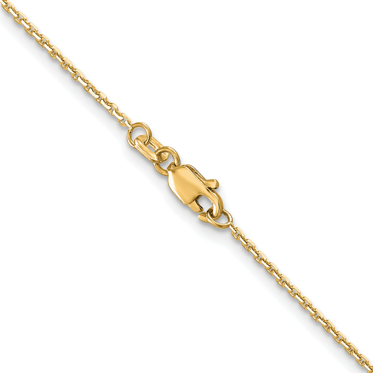 Gold (10K & 14K) Diamond-Cut Cable Chain - 14k Yellow Gold / 14 in / 1.2 mm