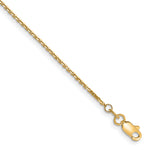 Gold (10K & 14K) Diamond-Cut Cable Chain Anklet - 14k Yellow Gold / 9 in / 1.2 mm