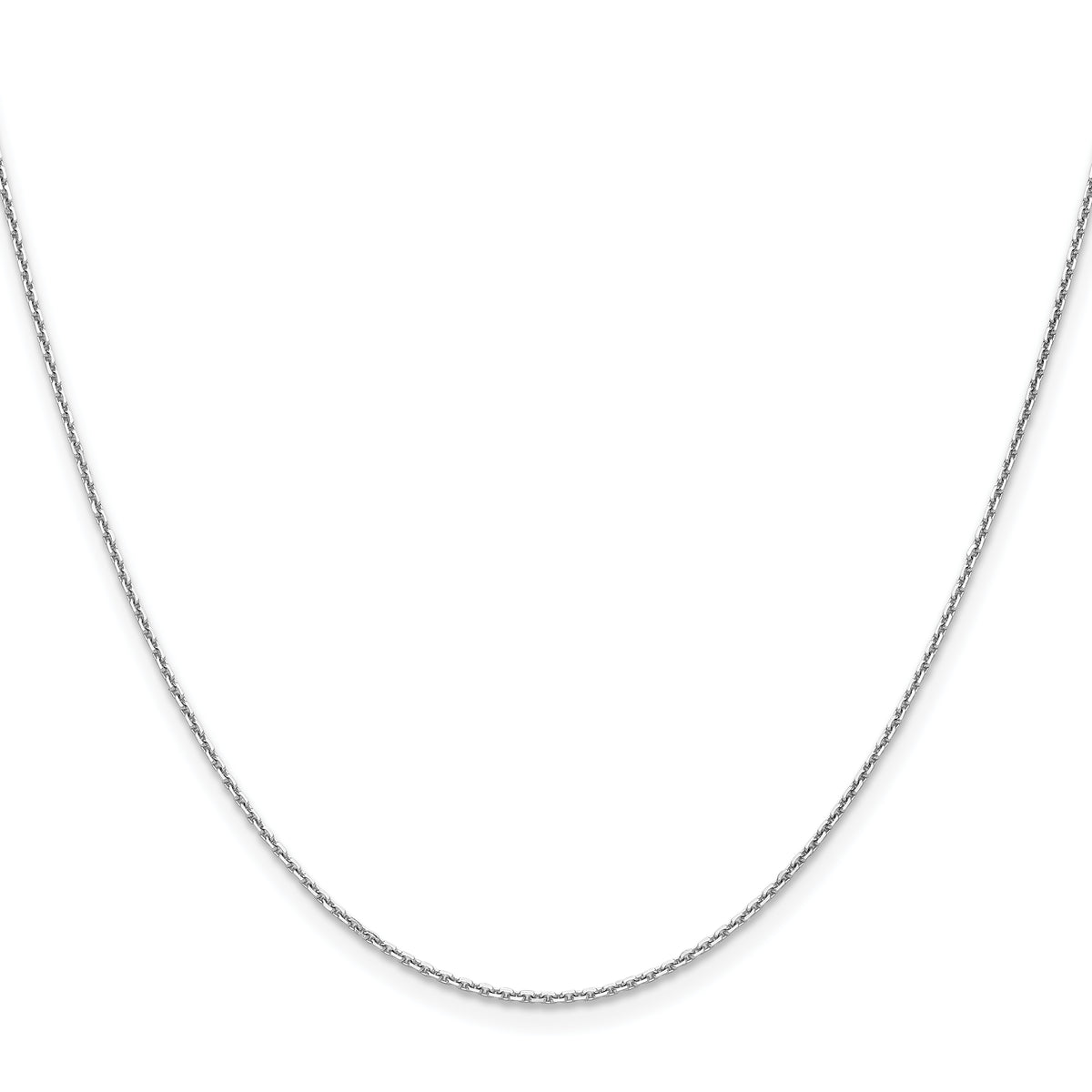 Gold (10K & 14K) Diamond-Cut Cable Chain - 14k White Gold / 14 in / 1.2 mm