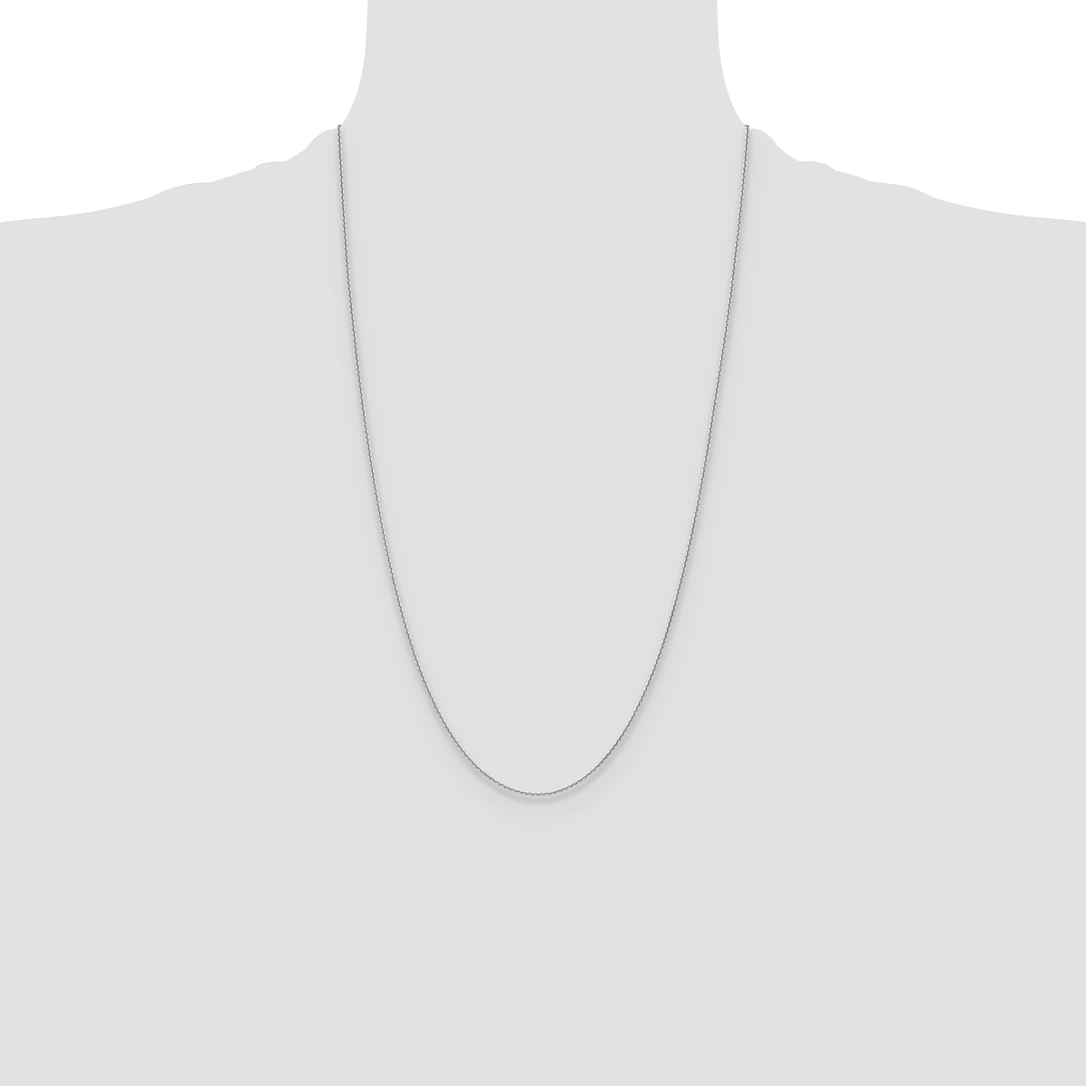 Gold (10K & 14K) Diamond-Cut Cable Chain - 14k White Gold / 26 in / 1.2 mm