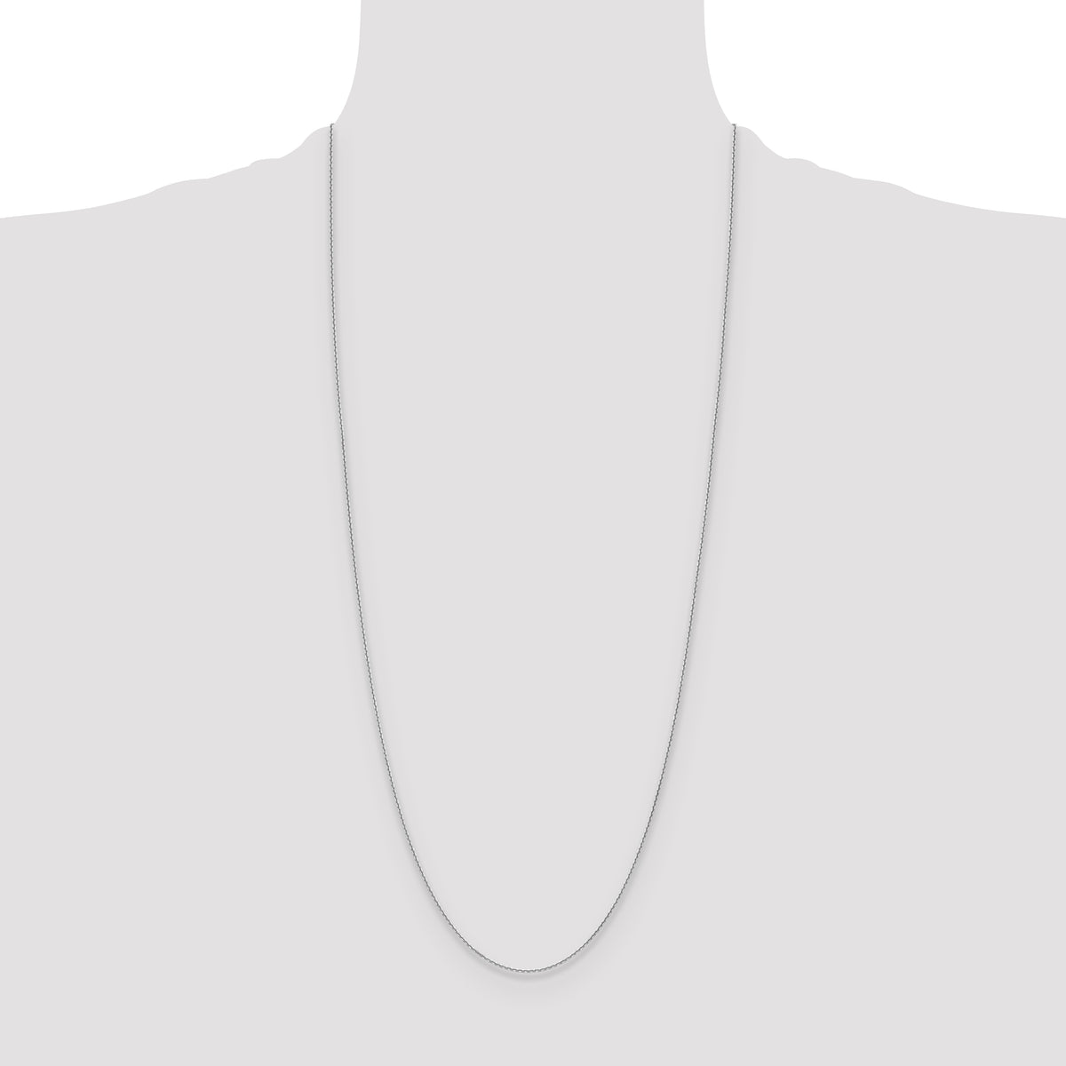Gold (10K & 14K) Diamond-Cut Cable Chain - 14k White Gold / 30 in / 1.2 mm
