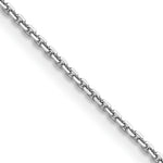 Gold (10K & 14K) Diamond-Cut Cable Chain - 14k White Gold / 14 in / 1.2 mm