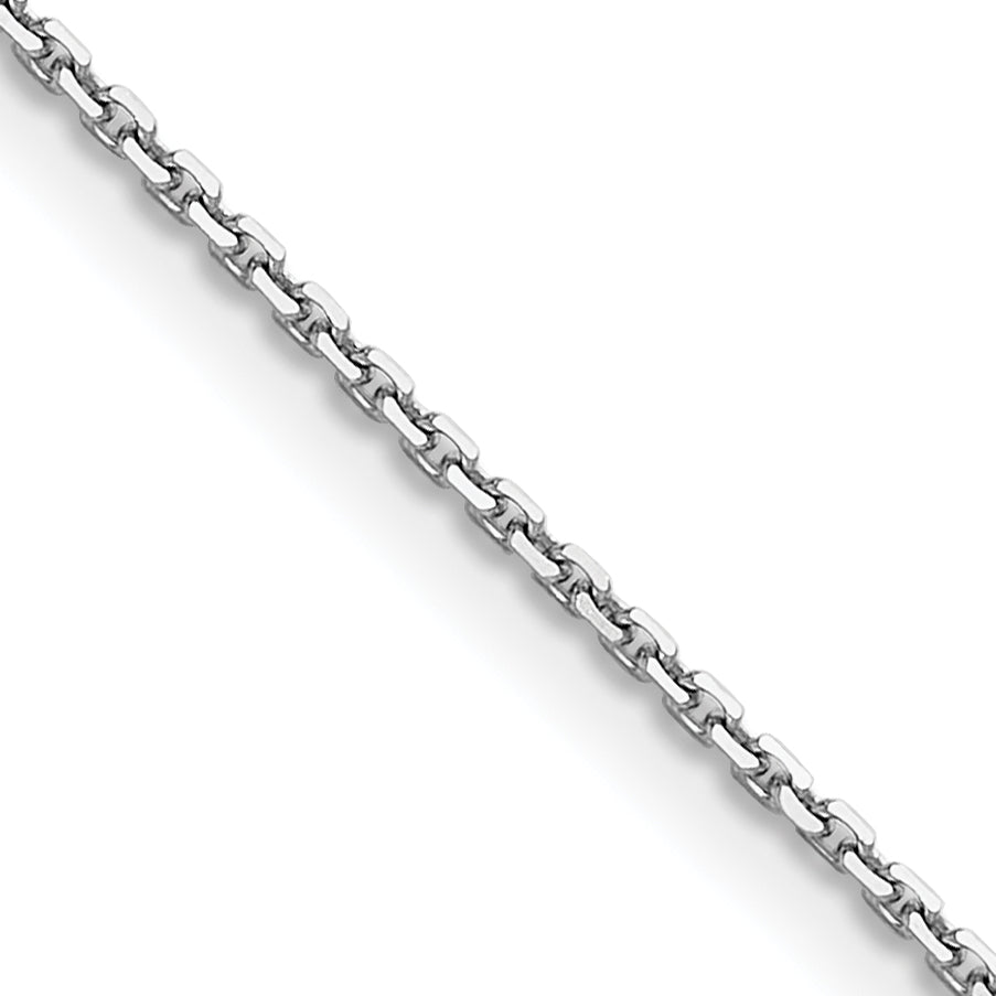 Gold (10K & 14K) Diamond-Cut Cable Chain - 14k White Gold / 14 in / 1.2 mm