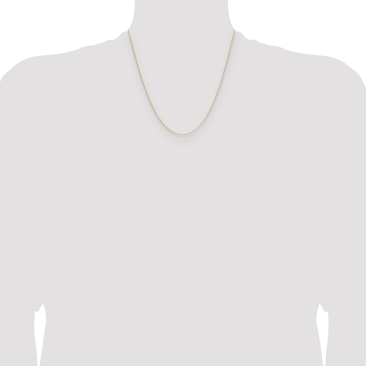 Gold (10K & 14K) Forzantina Cable Chain - 14k Yellow Gold / 22 in / 0.8 mm