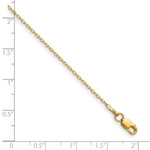 Gold (10K & 14K) Forzantina Cable Chain Anklet - 14k Yellow Gold / 9 in / 0.8 mm