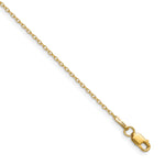 Gold (10K & 14K) Forzantina Cable Chain Anklet - 14k Yellow Gold / 9 in / 0.8 mm