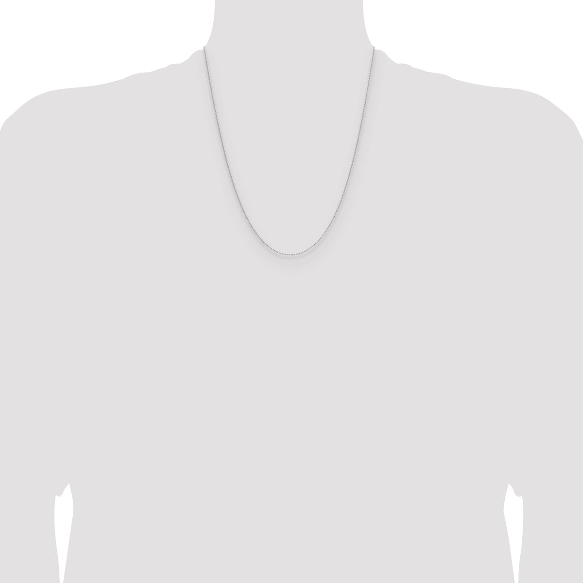 Gold (10K & 14K) Forzantina Cable Chain - 14k White Gold / 22 in / 0.8 mm