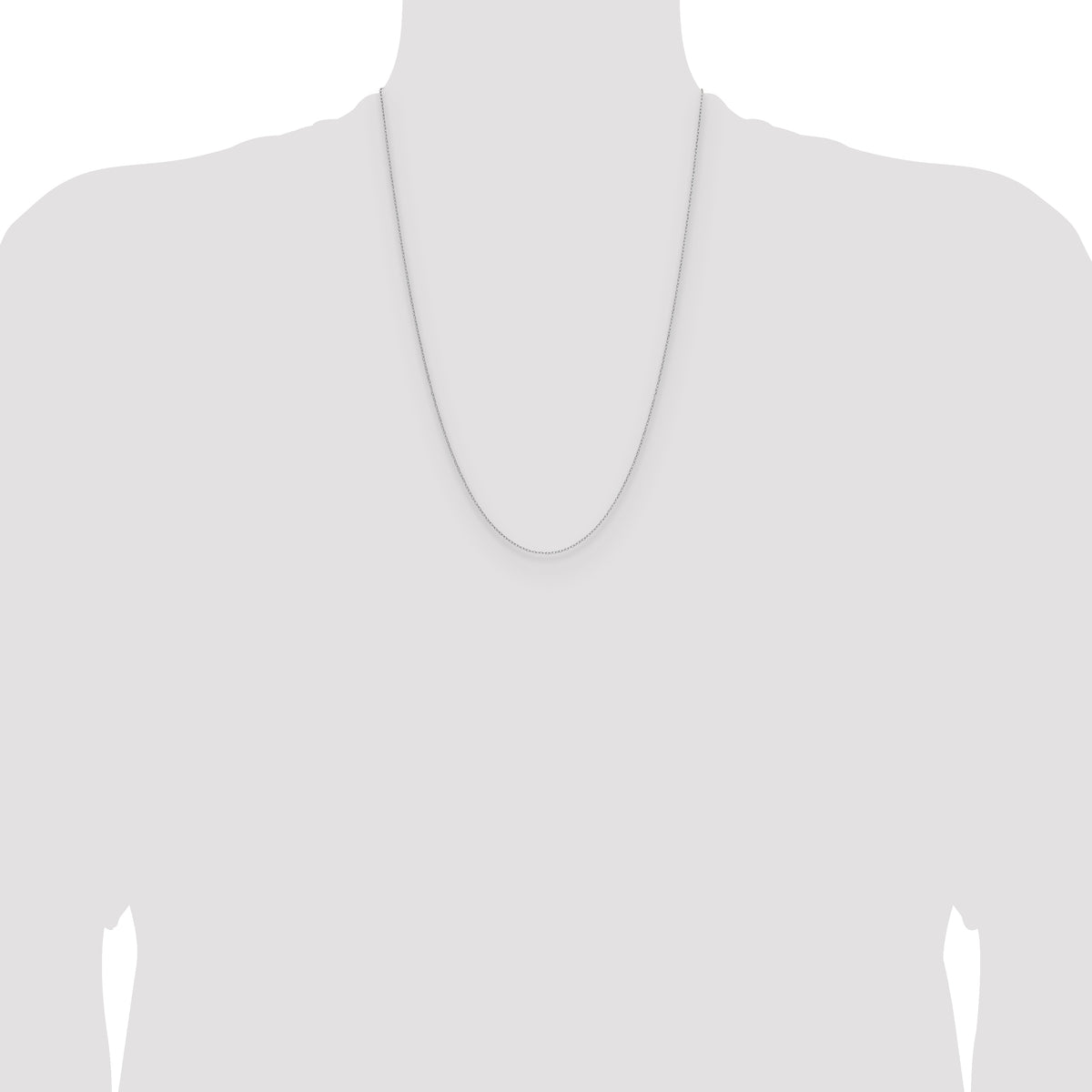 Gold (10K & 14K) Forzantina Cable Chain - 14k White Gold / 24 in / 0.8 mm
