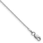 Gold (10K & 14K) Forzantina Cable Chain Anklet - 14k White Gold / 9 in / 0.8 mm