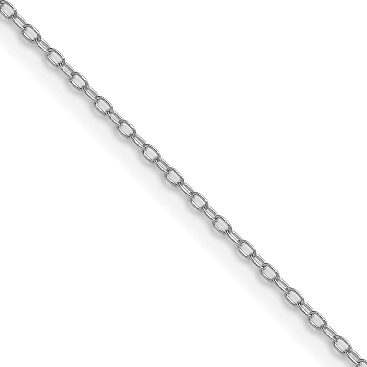 Gold (10K & 14K) Forzantina Cable Chain - 14k White Gold / 16 in / 0.8 mm