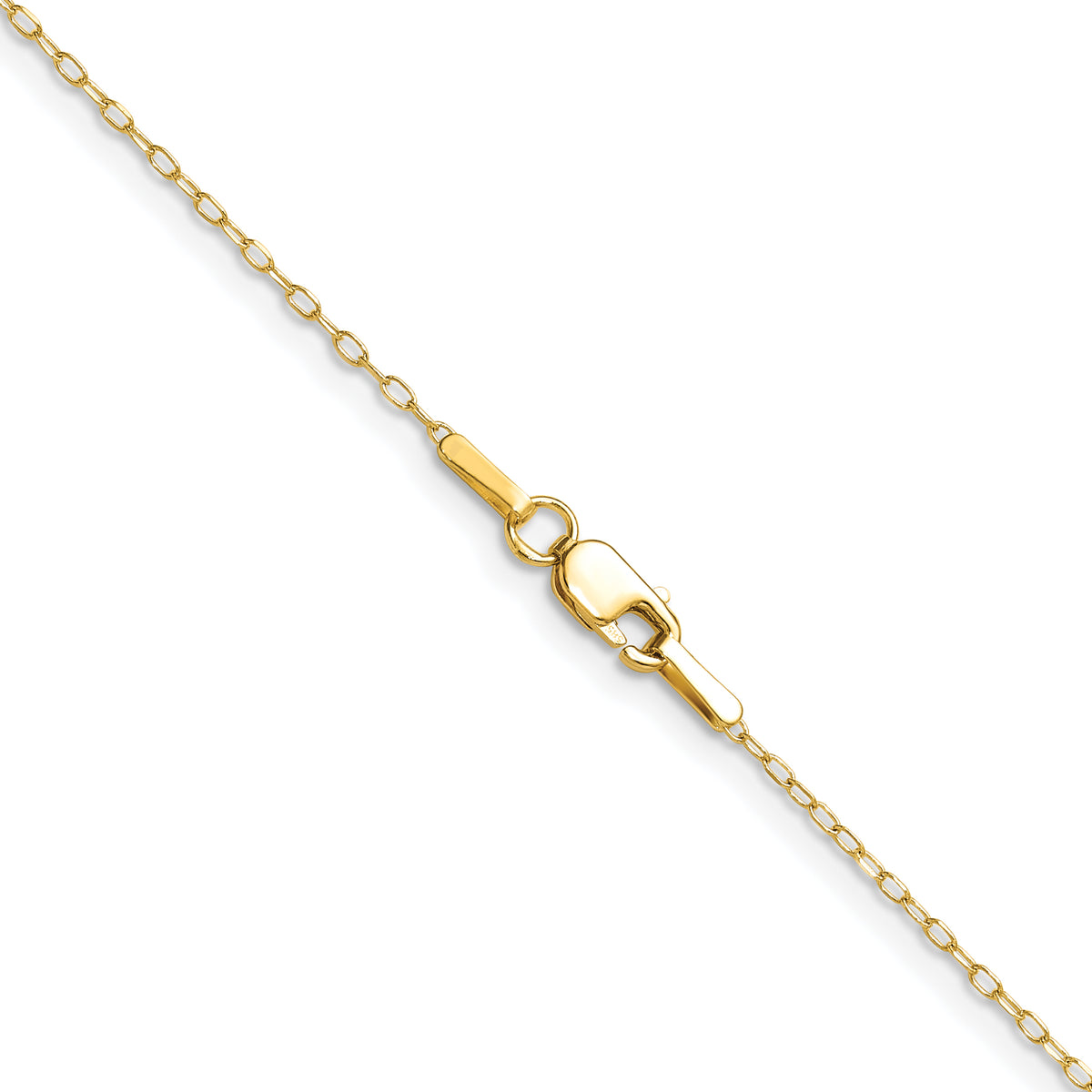 Gold (14K) Diamond-cut Forzantine Cable Chain - 14k Yellow Gold / 16 in / 0.8 mm