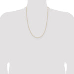 Gold (14K) Diamond-cut Forzantine Cable Chain - 14k Yellow Gold / 24 in / 0.8 mm