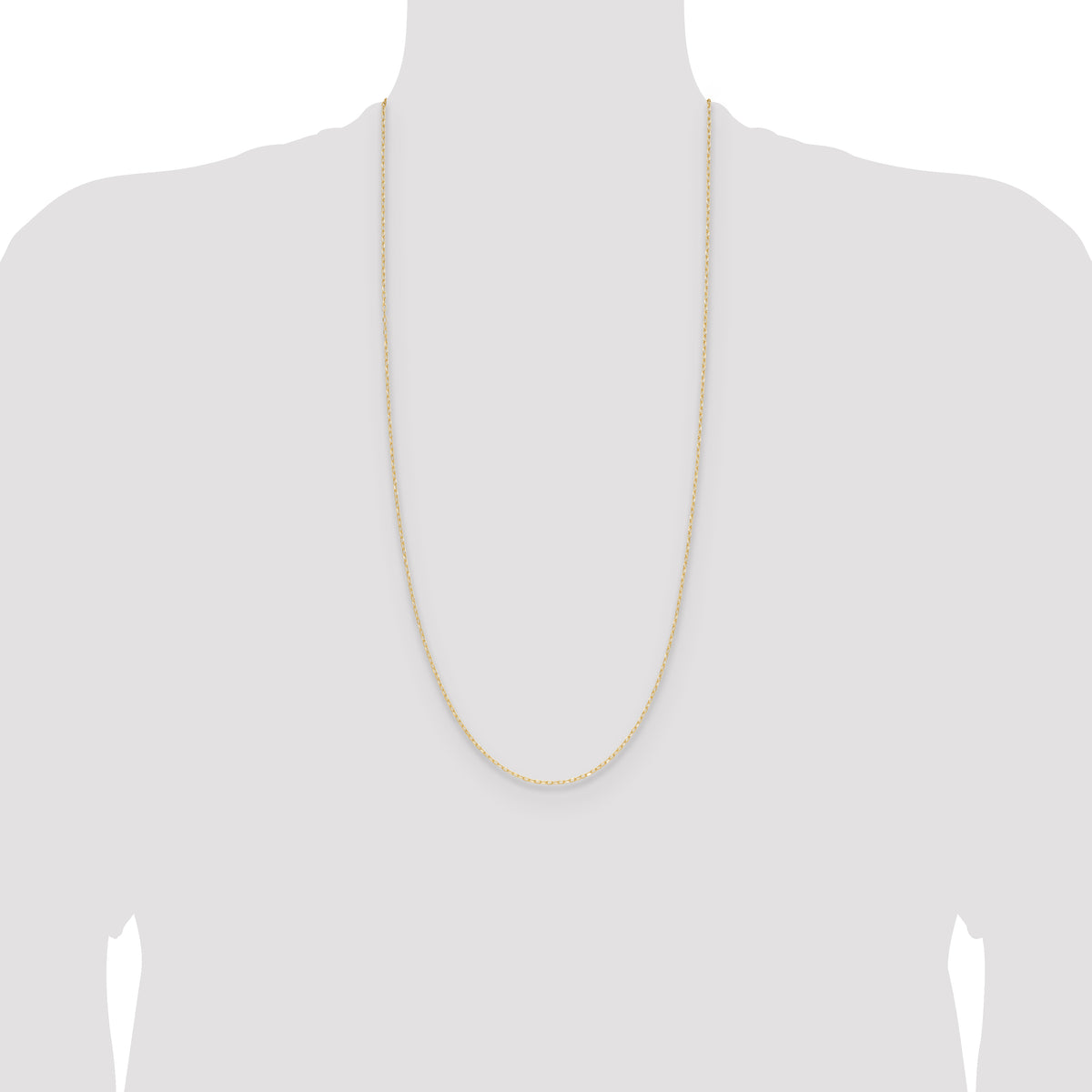 Gold (14K) Diamond-cut Forzantine Cable Chain - 14k Yellow Gold / 30 in / 0.8 mm