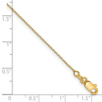 Gold (14K) Diamond-cut Forzantine Cable Chain Anklet - 14k Yellow Gold / 10 in / 0.8 mm