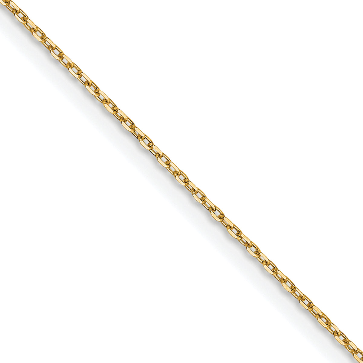Gold (14K) Diamond-cut Forzantine Cable Chain - 14k Yellow Gold / 16 in / 0.8 mm