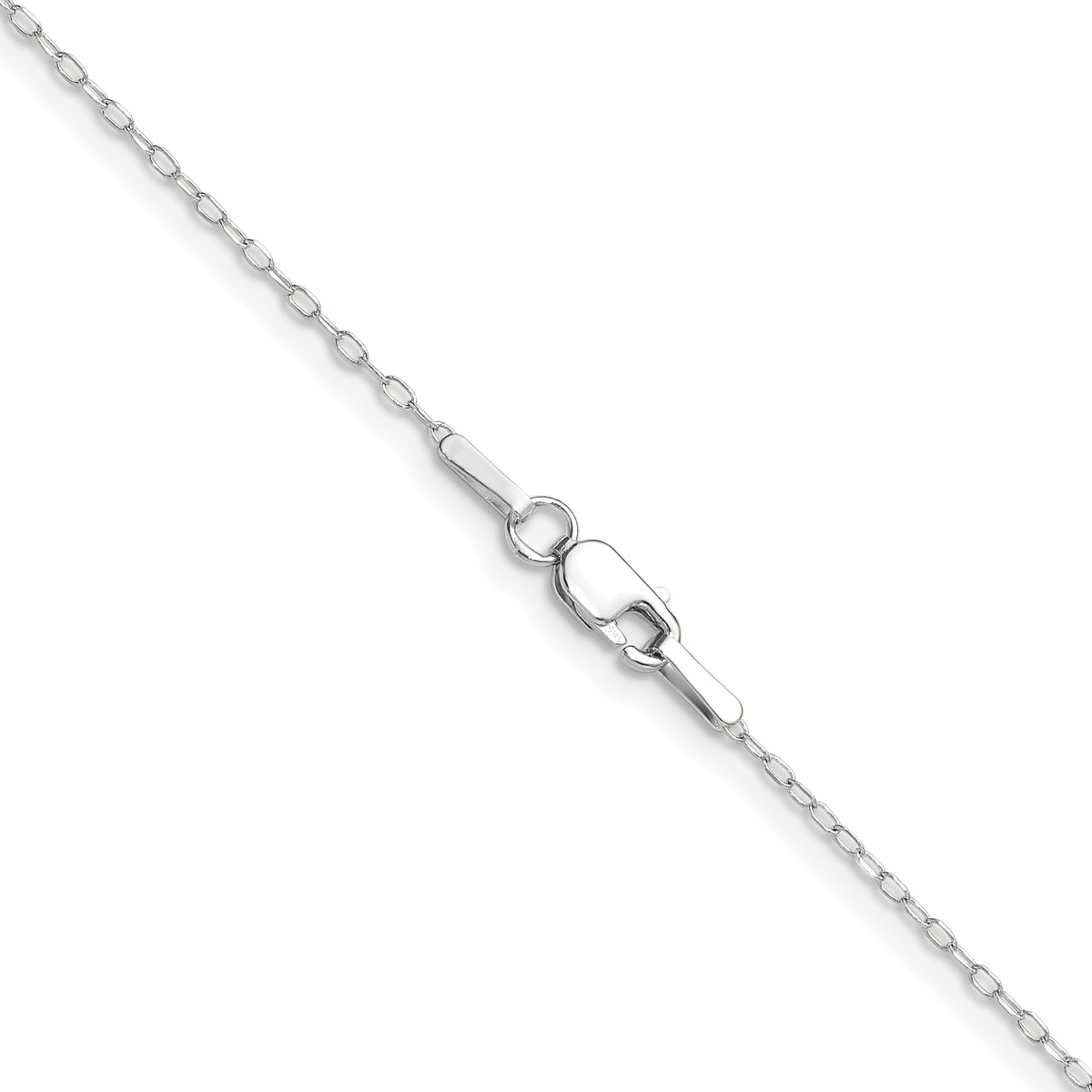 Gold (14K) Diamond-cut Forzantine Cable Chain - 14k White Gold / 16 in / 0.8 mm