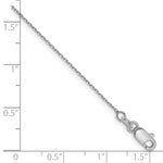 Gold (14K) Diamond-cut Forzantine Cable Chain Anklet - 14k White Gold / 10 in / 0.8 mm