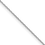 Gold (14K) Diamond-cut Forzantine Cable Chain - 14k White Gold / 16 in / 0.8 mm