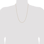 Gold (14K) Diamond-cut Forzantine Cable Chain - 14k Yellow Gold / 24 in / 1 mm