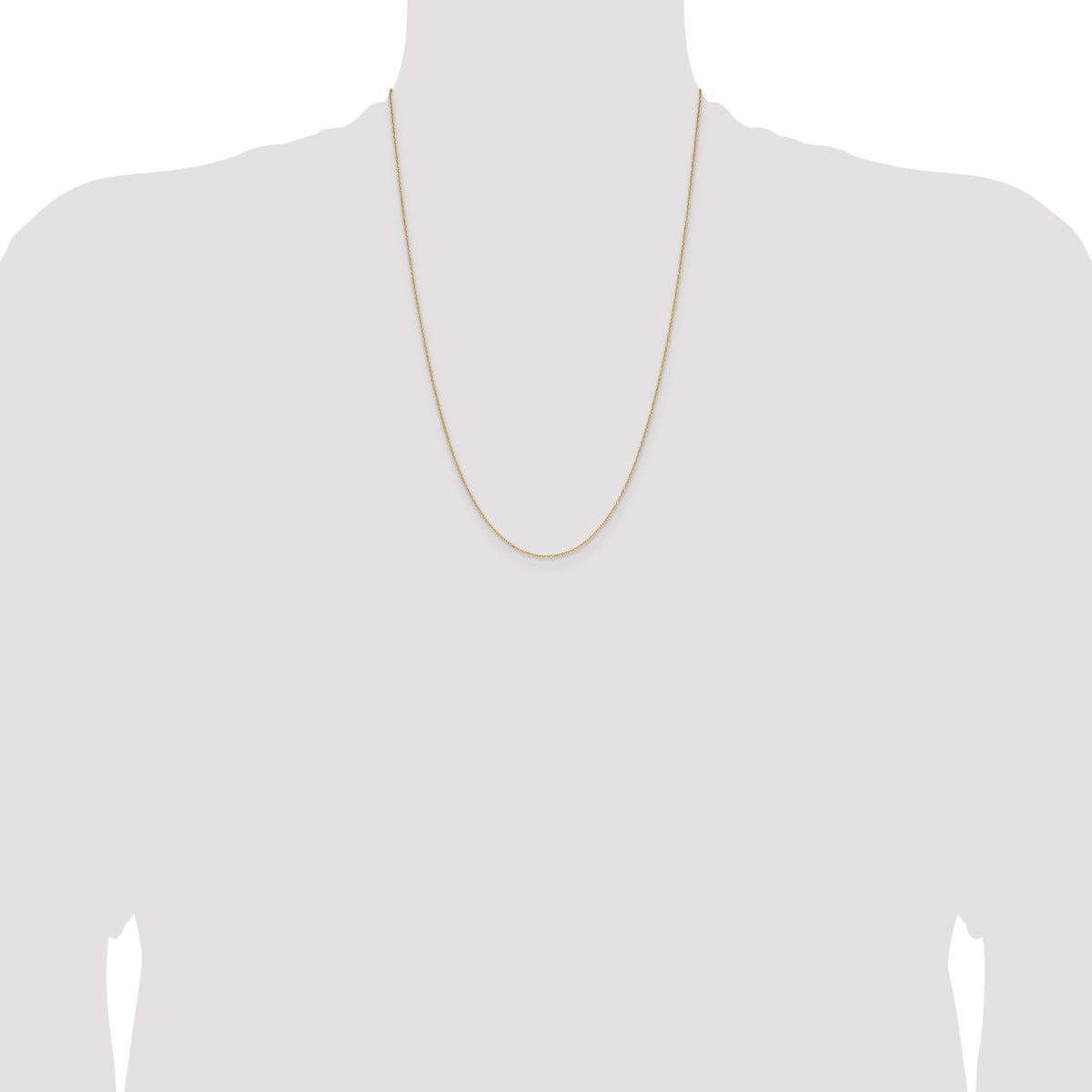 Gold (14K) Diamond-cut Forzantine Cable Chain - 14k Yellow Gold / 24 in / 1 mm