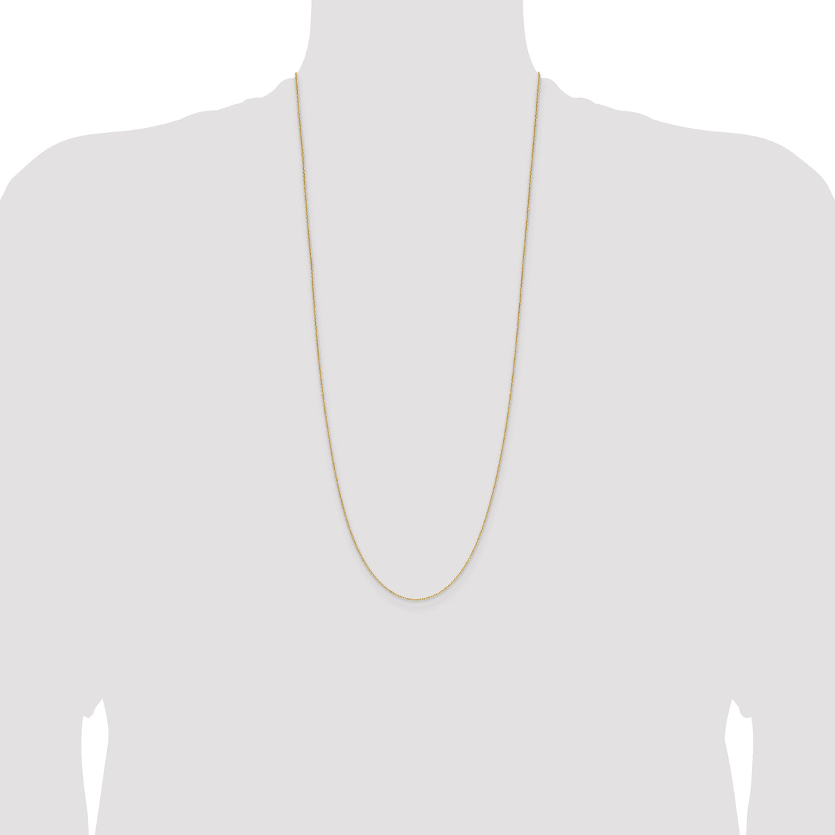 Gold (14K) Diamond-cut Forzantine Cable Chain - 14k Yellow Gold / 30 in / 1 mm