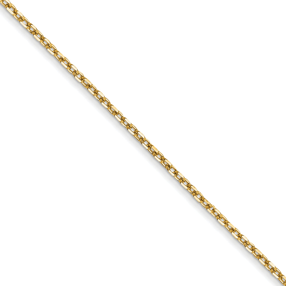 Gold (14K) Diamond-cut Forzantine Cable Chain - 14k Yellow Gold / 16 in / 1 mm