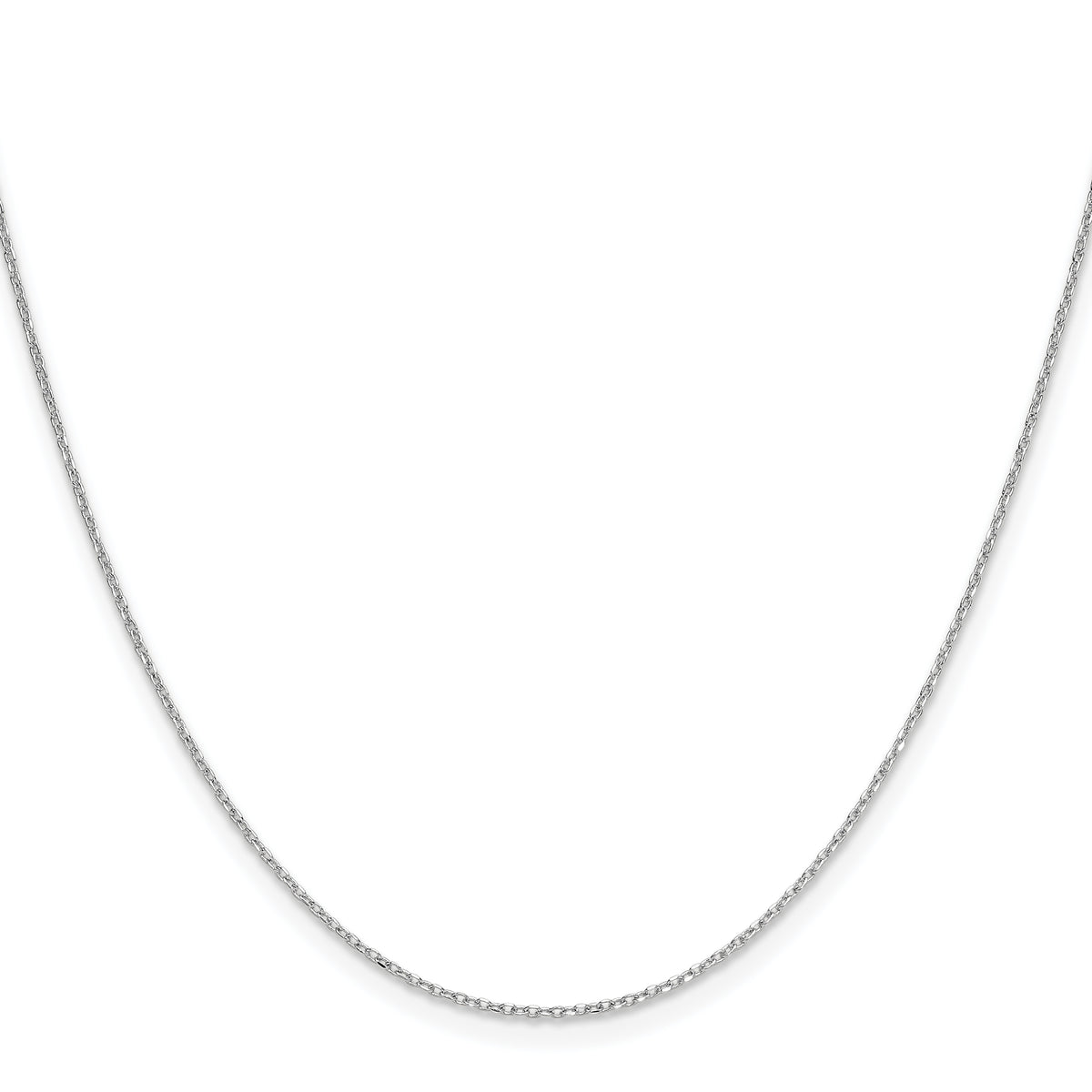 Gold (14K) Diamond-cut Forzantine Cable Chain - 14k White Gold / 16 in / 1 mm